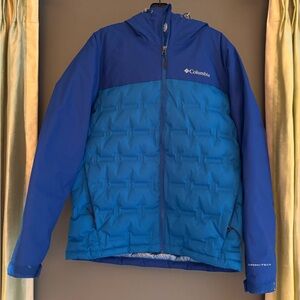 Columbia Two-Tone Blue Puffer ski Jacket